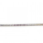 Multi-colored Sapphire Bracelet, 6.22 Cts. 14K White Gold 